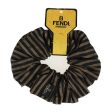 FENDI Scrunchie Pecan Other Fashion Goods Canvas Brown Black Hair Accessories Wraps Elastics For Sale