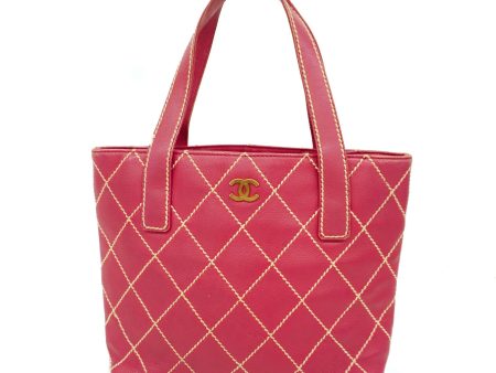 CHANEL   Wild Stitch Tote Bag Women s Leather Pink Online