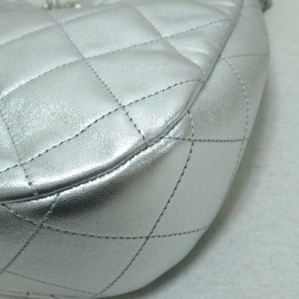 CHANEL Shoulder Bag Silver Lambskin  AS3153 Sale