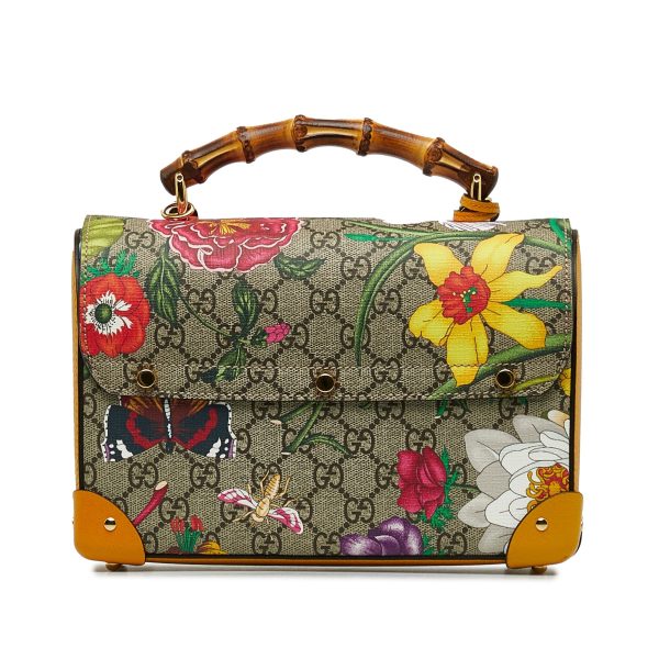 GUCCI Bamboo GG Tian Padlock Satchel Discount