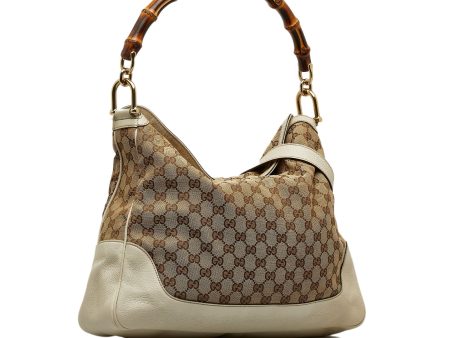 GUCCI Bamboo GG Canvas Diana Satchel For Cheap