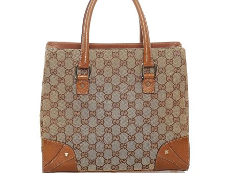 Gucci GG Canvas Nailhead Handbag Fashion