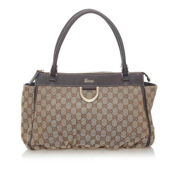 Gucci GG Abbey D-Ring Canvas Tote Bag Hot on Sale