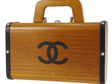 CHANEL * 1990s Wooden Vanity Handbag Online Hot Sale