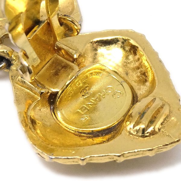 Chanel 1980s Dangle Bow Earrings Gold Clip-On Online now