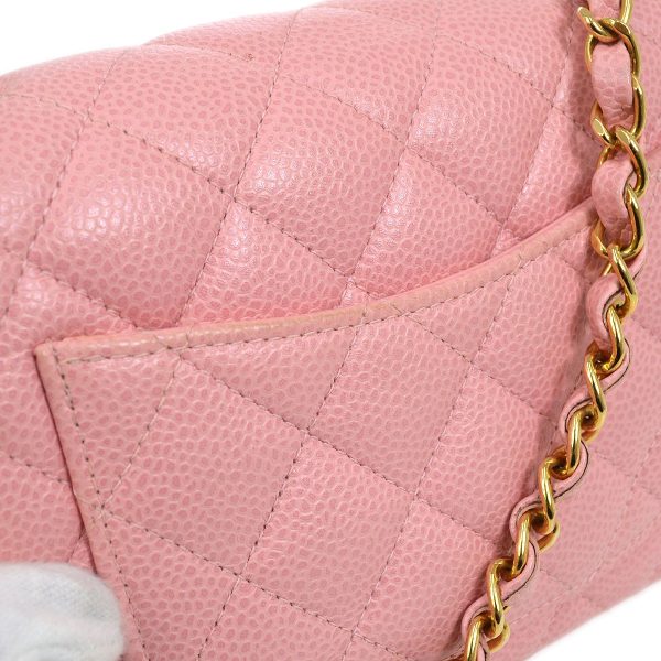 CHANEL * 2004-2005 Classic Square Flap 17 Pink Caviar Online Sale