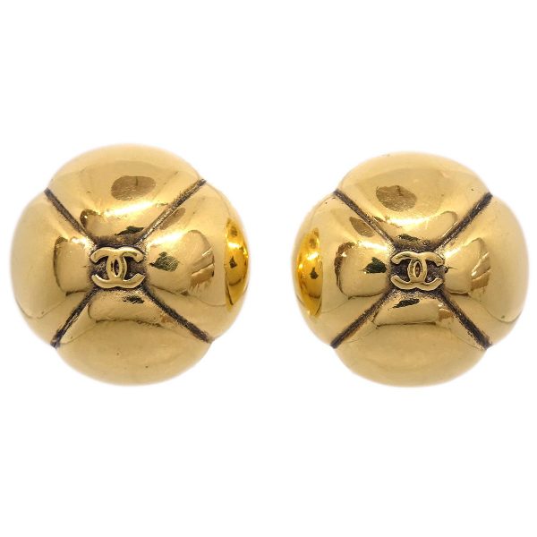 CHANEL 1986-1994 Earrings Gold 2336 Fashion