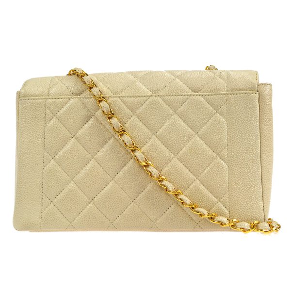 CHANEL * 1996-1997 Tall Diana Flap Medium Ivory Caviar Discount