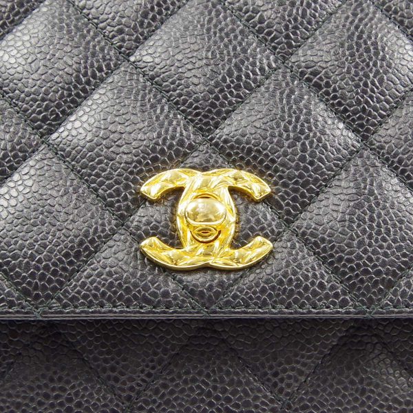 Chanel 1991-1994 Pocket Camera Bag Small Black Caviar Hot on Sale