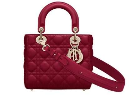 Christian  Dior Bag Cherry Red Cannage Lambskin Supply