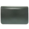 Christian Dior 2way chain CD metal fittings leather green shoulder bag clutch Supply