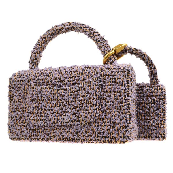 CHANEL * 1994 Tweed Top Handle Bag Set Online now