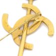 Chanel 1993 Arrow Brooch Pin Gold For Sale