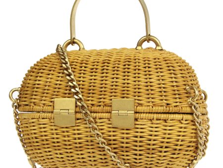 Chanel * 2004 Woven Wicker Love Basket Bag Sale