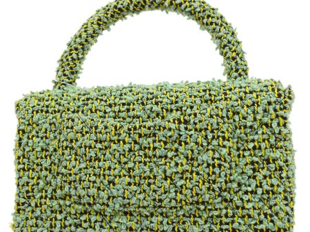 CHANEL * 1994 Classic Flap Handbag Medium Green Tweed Online