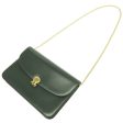 Christian Dior 2way chain CD metal fittings leather green shoulder bag clutch Supply