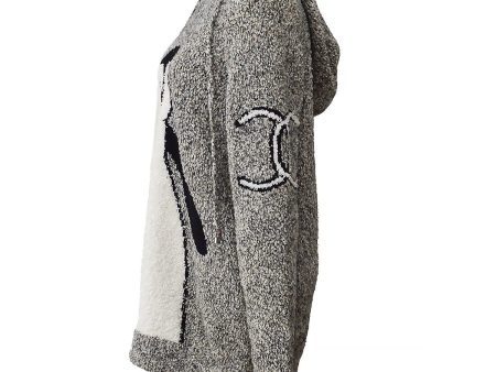 Chanel * 2007 CC penguin-motif knitted hoodie Sale