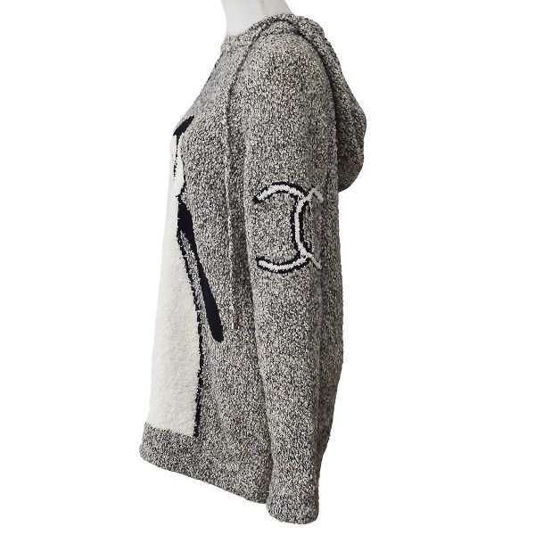 Chanel * 2007 CC penguin-motif knitted hoodie Sale