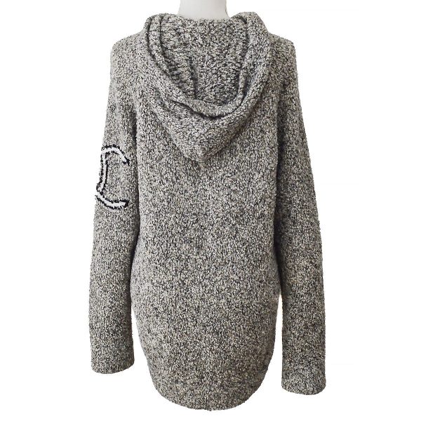 Chanel * 2007 CC penguin-motif knitted hoodie Sale