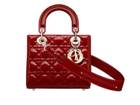 Christian  Dior Bag Cherry Red Patent Cannage Calfskin Online now