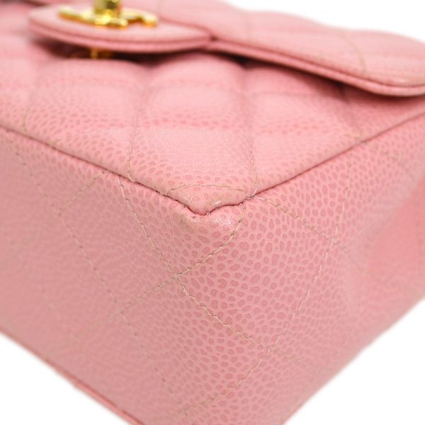 CHANEL * 2004-2005 Classic Square Flap 17 Pink Caviar Online Sale