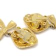 Chanel 1980s Dangle Bow Earrings Gold Clip-On Online now