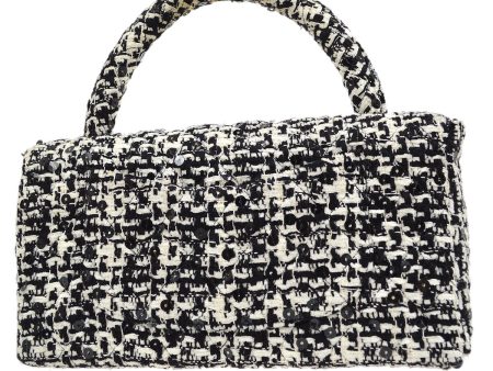 CHANEL * 1994 Tweed Sequins Top Handle Bag Online Hot Sale