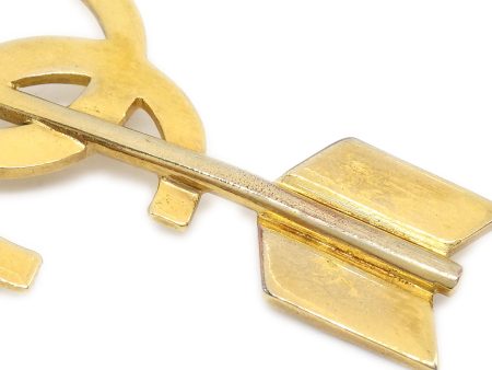 Chanel 1993 Arrow Brooch Pin Gold For Sale