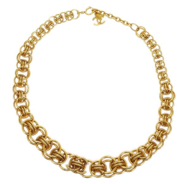 Chanel 1986-1994 Gold CC Necklace Online