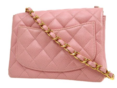 CHANEL * 2004-2005 Classic Square Flap 17 Pink Caviar Online Sale