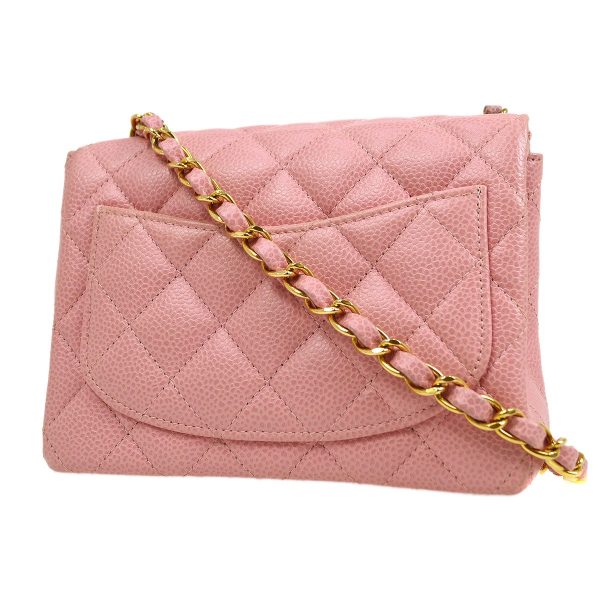 CHANEL * 2004-2005 Classic Square Flap 17 Pink Caviar Online Sale