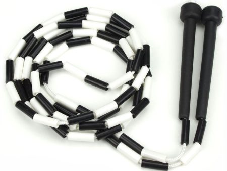 Black and White 7-foot jump rope with plastic segmentation Supply