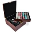 750ct Claysmith Gaming Monaco Club Chip Set in Mahogany Online Hot Sale