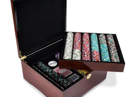 750ct Claysmith Gaming Monaco Club Chip Set in Mahogany Online Hot Sale