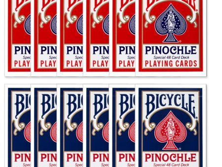 Bicycle Pinochle Standard Index - Red & Blue Online Sale