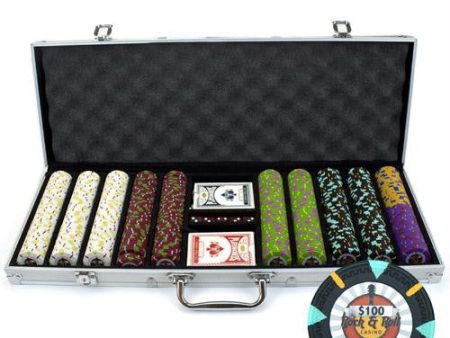 500Ct Claysmith Gaming  Rock  Roll  Chip Set in Aluminum Fashion