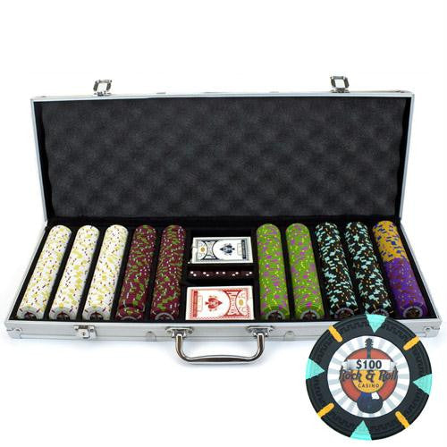 500Ct Claysmith Gaming  Rock  Roll  Chip Set in Aluminum Fashion