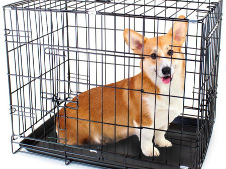 42  X-LARGE Dual-Door Folding Pet Crate with Removable Liner For Cheap