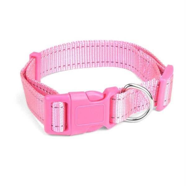 Large Pink Adjustable Reflective Collar For Sale