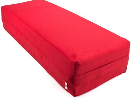 Large 26-inch Red Yoga Bolster and Meditation Pillow Discount