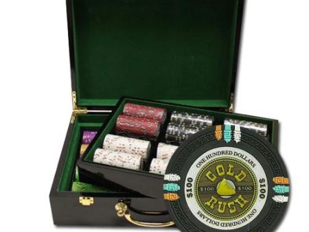 500Ct Claysmith Gaming  Gold Rush  Chip Set in Hi Gloss Case Online now