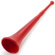 Red 26in Plastic Vuvuzela Stadium  Horn, Collapses to 14in For Discount