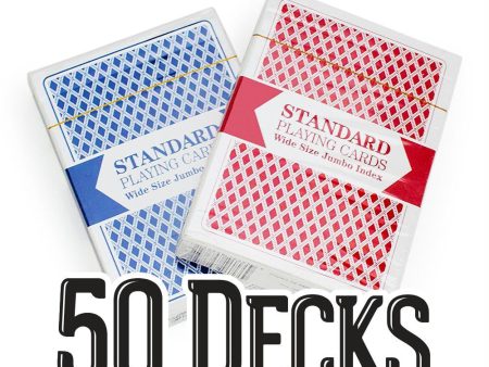 50 Decks Brybelly Playing Cards (Wide Size, Jumbo Index) Supply