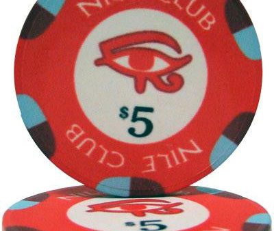 $5 Nile Club 10 Gram Ceramic Poker Chip Sale