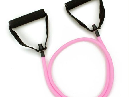 4  Pink Medium Tension (12 lb.) Exercise Resistance Band Hot on Sale