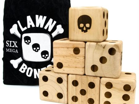 Lawn Bones 3.5  Wood Dice For Sale