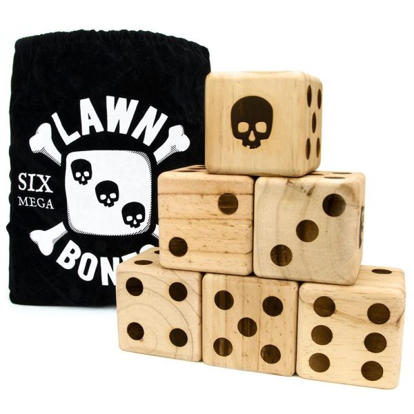 Lawn Bones 3.5  Wood Dice For Sale