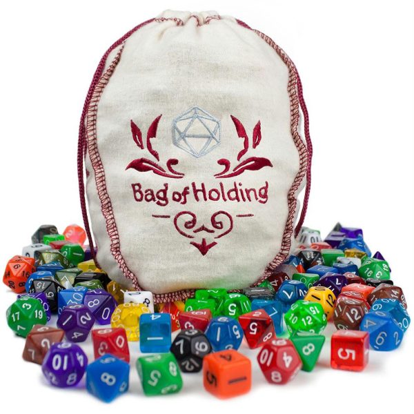 Bag of Holding: 140 Polyhedral Dice in 20 Complete Sets Sale