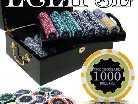 500 Ct Pre-Packaged Eclipse 14G Poker Chip Set - Mahogany Cheap