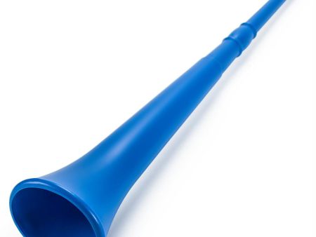 Blue 26in Plastic Vuvuzela Stadium Horn, Collapses to 14in on Sale